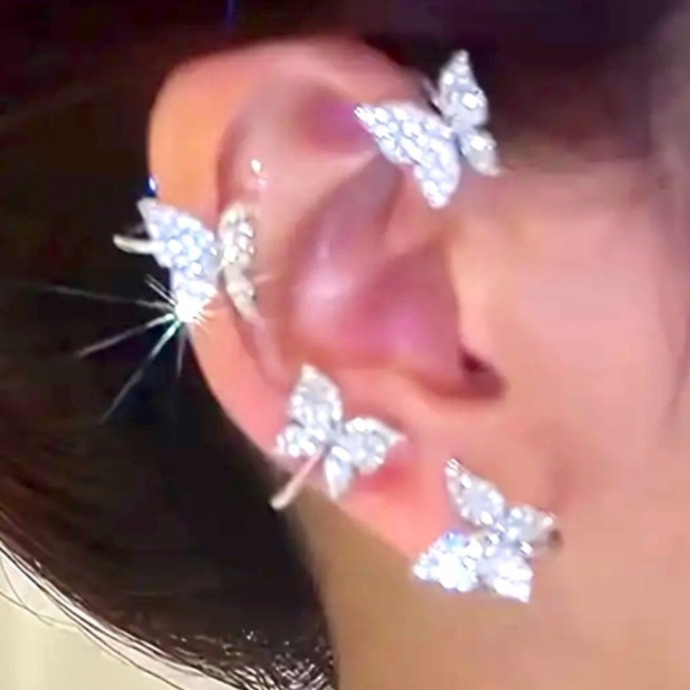Cubic Zirconia Butterfly Ear Cuff